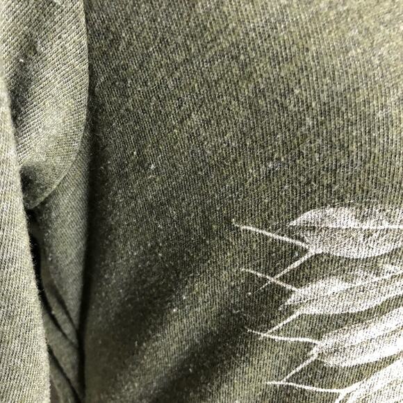 Chaser green white rose guitar graphic open back cutout top size Small - Picture 5 of 12